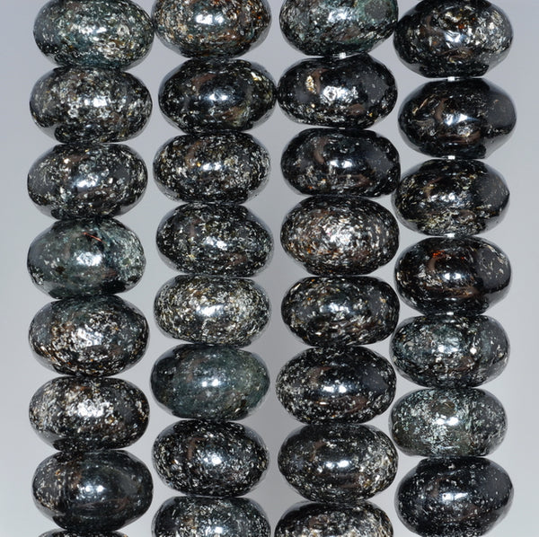 12X7MM Biotite Gemstone Rondelle Loose Beads 7.5 inch Half Strand (80000553 H-A73)