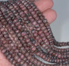 6X4MM Dark Pink Rhodonite Gemstone Rondelle Loose Beads 16 inch Full Strand (80000555-A73)