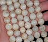 12MM Milky White Rainbow Rainbow Moonstone Gemstone Grade AB Round Loose Beads 15.5 inch Full Strand (80000862-A78)