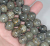 15MM Chrysoberyl Gemstone Round Loose Beads 8.5 inch Half Strand (80001109-A158)