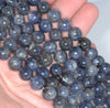 8-9MM Blue Iolite Gemstone Grade A Round Loose Beads 7 inch Half Strand (80001163-A158)