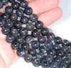 9MM Dark Blue Iolite Gemstone Grade A Round Loose Beads 7 inch Half Strand (80001164-A158)