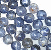9MM Blue Iolite Gemstone Grade A Round Loose Beads 7 inch Half Strand (80001165-A158)