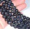 10MM Dark Blue Iolite Gemstone Grade A Round Loose Beads 7 inch Half Strand (80001167-A158)