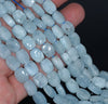 10X8MM Aquamarine Gemstone Grade AAA Flat Barrel Loose Beads 7.5 inch Half Strand (80001315 H-A110)