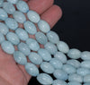 14X10MM Aquamarine Gemstone Grade AAA Barrel Drum Loose Beads 7.5 inch Half Strand (80001512-A99)