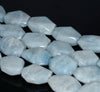 24X18-19X14MM Aquamarine Gemstone Grade AA Faceted Nugget Loose Beads 15.5 inch Full Strand (80001538-A100)