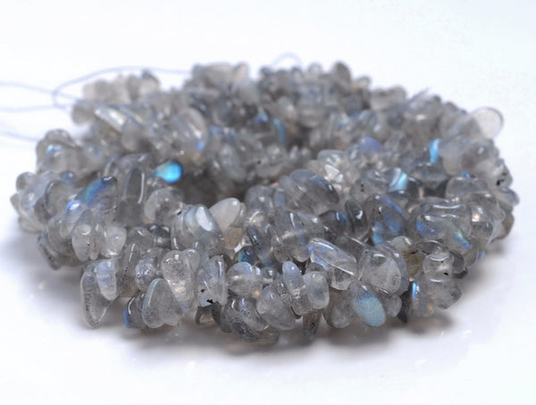5-6MM Labradorite Gemstone Pebble Nugget Chip Loose Beads 16 inch (80001756 H-A16)