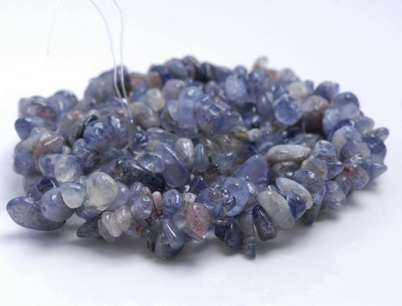 7-8MM Iolite Gemstone Pebble Nugget Chip Loose Beads 16 inch (80001796 H-A18)