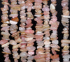7-8MM Pink Opal Gemstone Pebble Nugget Chip Loose Beads 34 inch (80001801-A18)