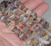 10-12MM Bostwana Agate Gemstone Stick Slice Loose Beads 15.5 inch Full Strand (80001811-A19)