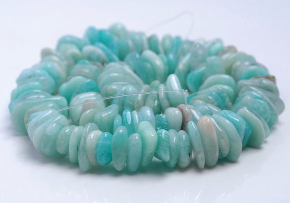 10-12MM Amazonite Gemstone Rondelle Slice Chip Loose Beads 7.5 inch (80001825 H-A21)