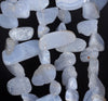 20-25MM Chalcedony Blue Lace Agate Gemstone Stick Slice Nugget Loose Beads 7.5 inch Half Strand (80001834 H-A27)