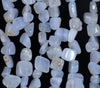10-13MM Chalcedony Blue Lace Agate Gemstone Pebble Nugget Chip Loose Beads 15.5 inch (80001838-A20)