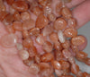 9-11MM Sunstone Gemstone Pebble Nugget Granule Loose Beads 7.5 inch Half Strand (80001840 H-A20)