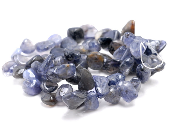 7-16MM Iolite Gemstone Pebble Nugget Chip Loose Beads 7.5 inch (80001848 H-A25)