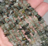 6-7MM Green Rutilated Quartz Gemstone Pebble Nugget Chip Loose Beads 15.5 inch (80001850-A25)