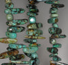 15-22MM African Turquoise Gemstone Stick Pebble Chip Loose Beads 7.5 inch (80001887 H-A24)