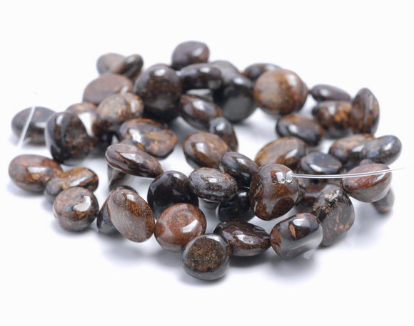 10-11MM Bronzite Gemstone Pebble Nugget Chip Loose Beads 7.5 inch (80001898 H-A29)