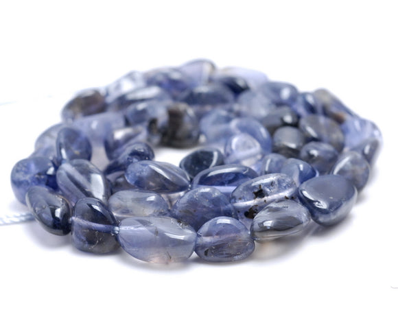 6-7MM Iolite Gemstone Pebble Nugget Granule Loose Beads 7.5 inch Half Strand (80001955 H-A31)