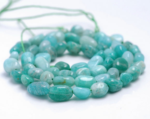 5-6MM Russian Amazonite Gemstone Pebble Nugget Granule Loose Beads 7.5 inch Half Strand (80001956 H-A31)