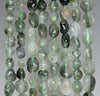 7-8MM Golden Rutilated Quartz Gemstone Pebble Nugget Granule Loose Beads 16 inch Full Strand (80001972-A30)