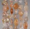 7-9MM Bronze Rutilated Quartz Gemstone Pebble Nugget Granule Loose Beads 7.5 inch Half Strand (80001974 H-A35)