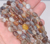 8-9MM Bostwana Agate Gemstone Pebble Nugget Granule Loose Beads 15.5 inch Full Strand (80001978-A35)