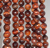 12MM Red Tiger Eye Gemstone Faceted Round Loose Beads 15 inch Full Strand (80002052-A63)