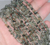 5-6MM Green Rutilated Quartz Gemstone Pebble Nugget Chip Loose Beads 34 inch (80002100-A12)