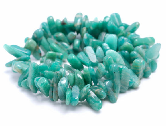 13-15MM Russian Amazonite Gemstone Stick Pebble Chip Loose Beads 15.5 inch (80002158-A4)