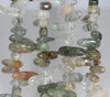 14-18MM Green Rutilated Quartz Gemstone Stick Pebble Chip Loose Beads 15.5 inch (80002162-A4)