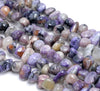 10-12MM Charoite Gemstone Pebble Nugget Granule Loose Beads 16 inch Full Strand (80002198-A13)