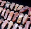 21-28MM Pink Opal Gemstone Graduated Stick Loose Beads 15.5 inch Full Strand (80002200-A13)