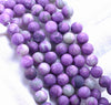 10MM Matte Sugilite Gemstone Round Loose Beads 7.5 inch Half Strand (80002211-M13)
