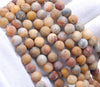 10MM Matte Fancy Agate Gemstone Round Loose Beads 15 inch Full Strand (80002354-M8)