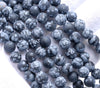 10MM Matte Snowflake Obsidian Gemstone Round Loose Beads 15 inch Full Strand (80002360-M9)