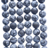 10MM Matte Snowflake Obsidian Gemstone Round Loose Beads 15 inch Full Strand (80002360-M9)