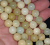 10MM Yellow Green Opal Gemstone Grade AB Round Loose Beads 15.5 inch Full Strand (80002667-A87)