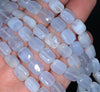 10X8MM Chalcedony Blue Agate Gemstone Rectangle Loose Beads 15.5 inch Full Strand (80002712-A169)
