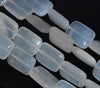 18X13MM Chalcedony Blue Agate Gemstone Rectangle Loose Beads 16 inch Full Strand (80002723-A169)