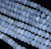 8x5MM Chalcedony Blue Agate Gemstone Grade AA Rondelle Loose Beads 7.5 inch Half Strand (80002729 H-A170)