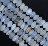 10X5-10X4MM Chalcedony Blue Agate Gemstone Grade A Rondelle Loose Beads 16 inch Full Strand (80002734-A170)