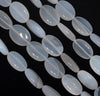 14x10MM Chalcedony Blue Agate Gemstone Oval Loose Beads 15.5 inch Full Strand (80002748-A167)