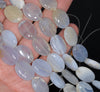 18x13MM Chalcedony Blue Agate Gemstone Oval Loose Beads 15.5 inch Full Strand (80002752-A168)
