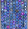6MM Purple Blue Fire Agate Gemstone Faceted Round Loose Beads 14.5 inch Full Strand (80002849-A51)