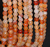 6MM Carnelian Red Agate Gemstone Faceted Round Loose Beads 14.5 inch Full Strand (80002923-A52)