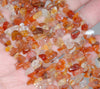 6-8MM Carnelian Red Agate Gemstone Pebble Chip Loose Beads 17 inch (80003254-A3)
