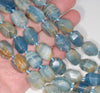 20X15-16X10MM Blue Calcite Gemstone Faceted Nugget Loose Beads 7.5 inch Half Strand (80003315-B91)