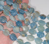 13-X14MM Blue Calcite Gemstone Faceted Round Nugget Loose Beads 7.5 inch Half Strand (80003316-B91)